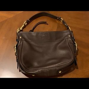 Coach Brown Leather Hobo Handbag